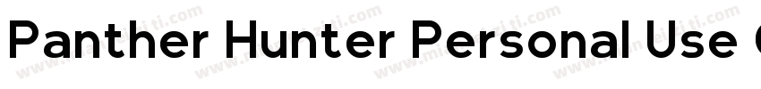 Panther Hunter Personal Use Onl字体转换